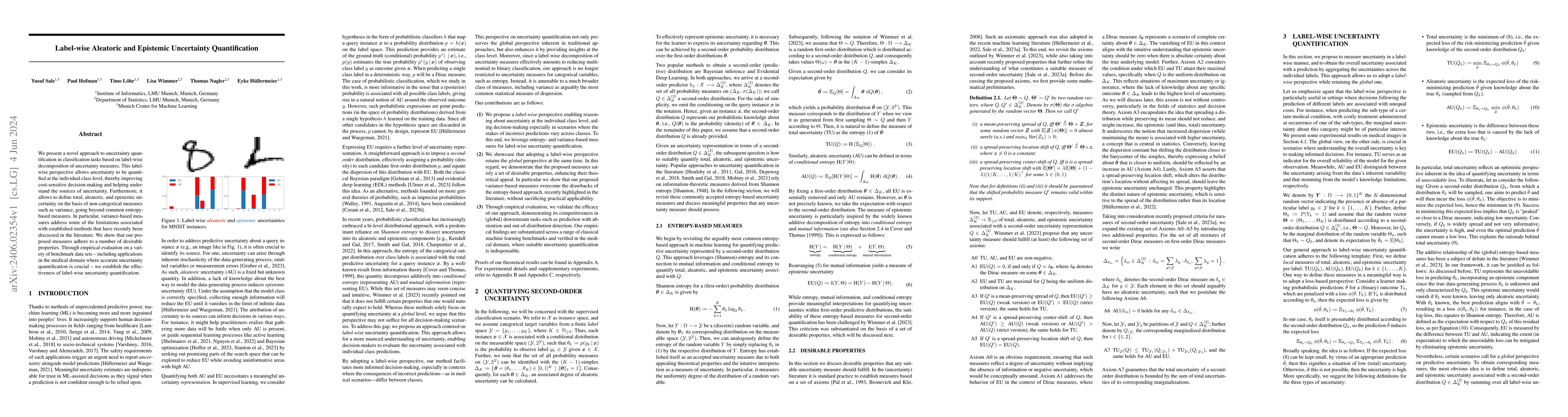 Thumbnail for Label-wise Aleatoric and Epistemic Uncertainty Quantification