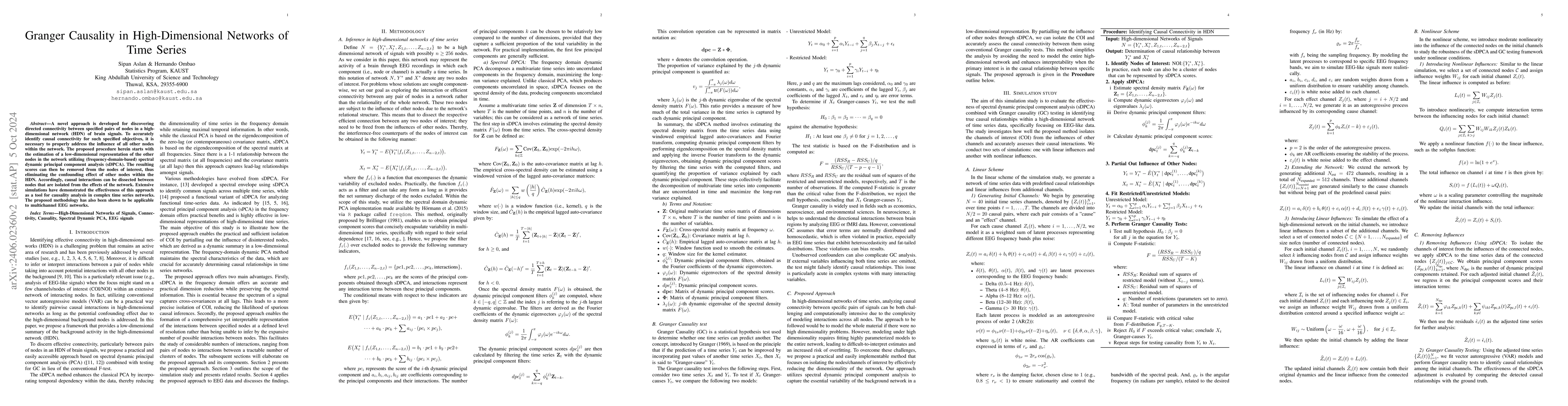 Thumbnail for A Practical Approach for Exploring Granger Connectivity in
  High-Dimensional Networks of Time Series
