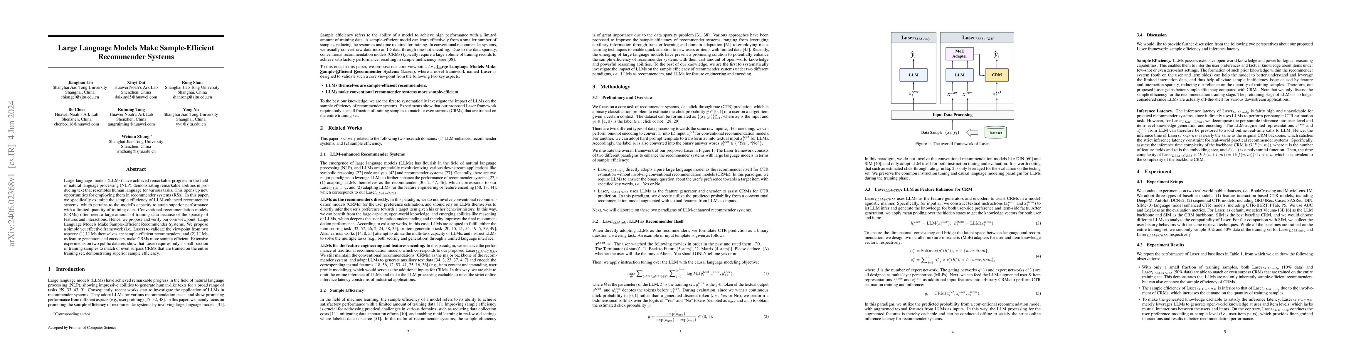 Thumbnail for Large Language Models Make Sample-Efficient Recommender Systems