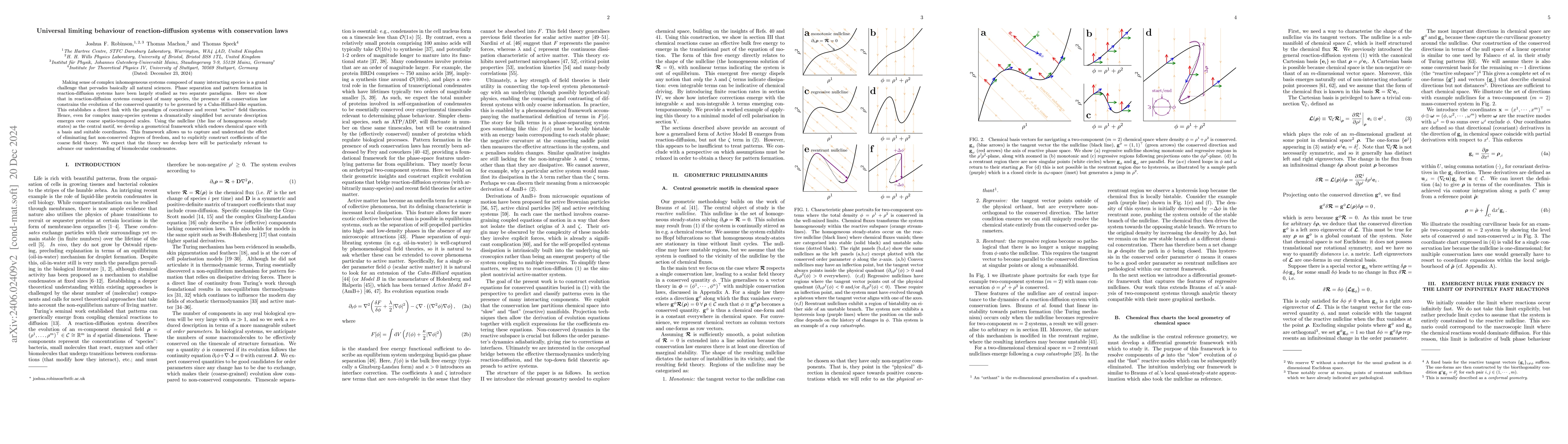 Thumbnail for Universal limiting behaviour of reaction-diffusion systems with
  conservation laws