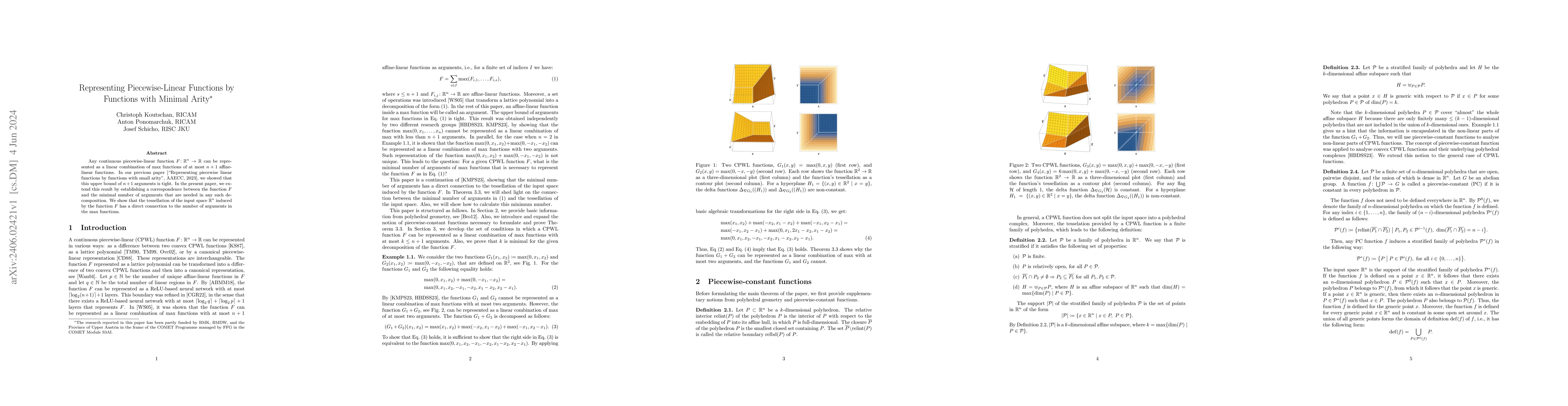 Thumbnail for Representing Piecewise-Linear Functions by Functions with Minimal Arity