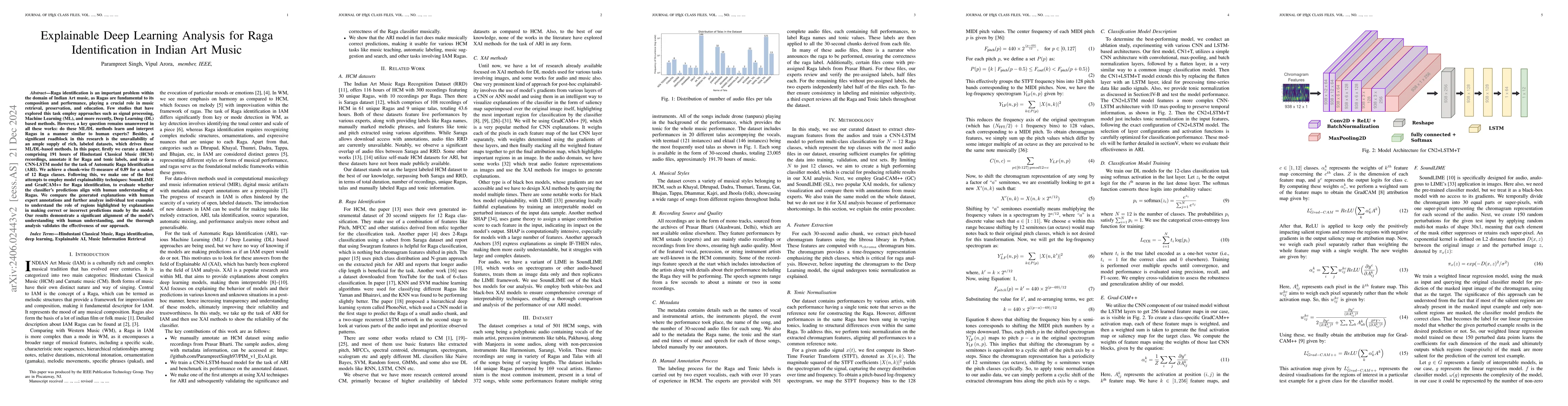 Thumbnail for Explainable Deep Learning Analysis for Raga Identification in Indian Art
  Music