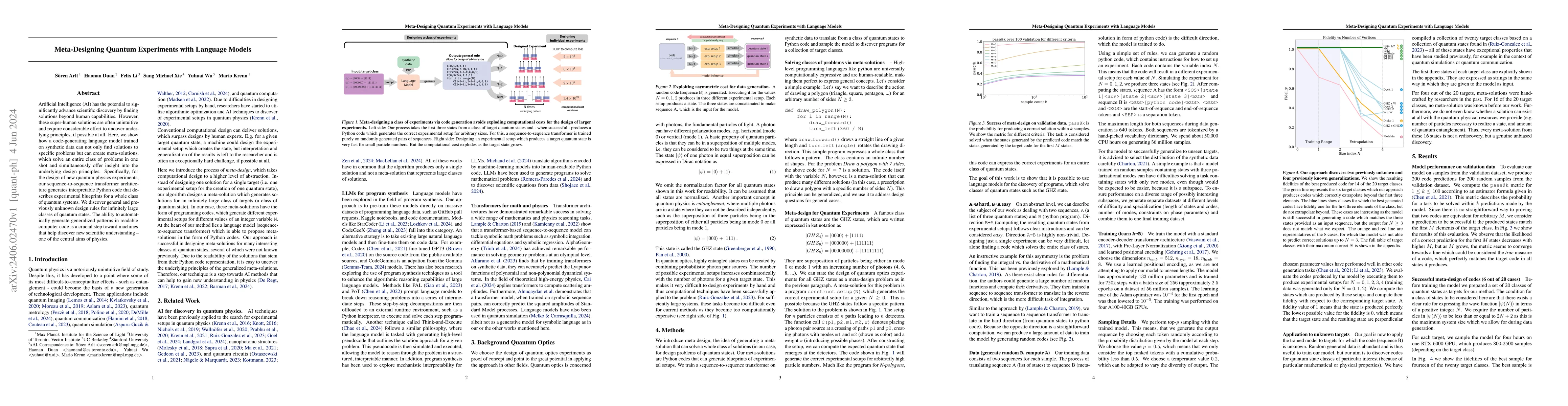 Thumbnail for Meta-Designing Quantum Experiments with Language Models