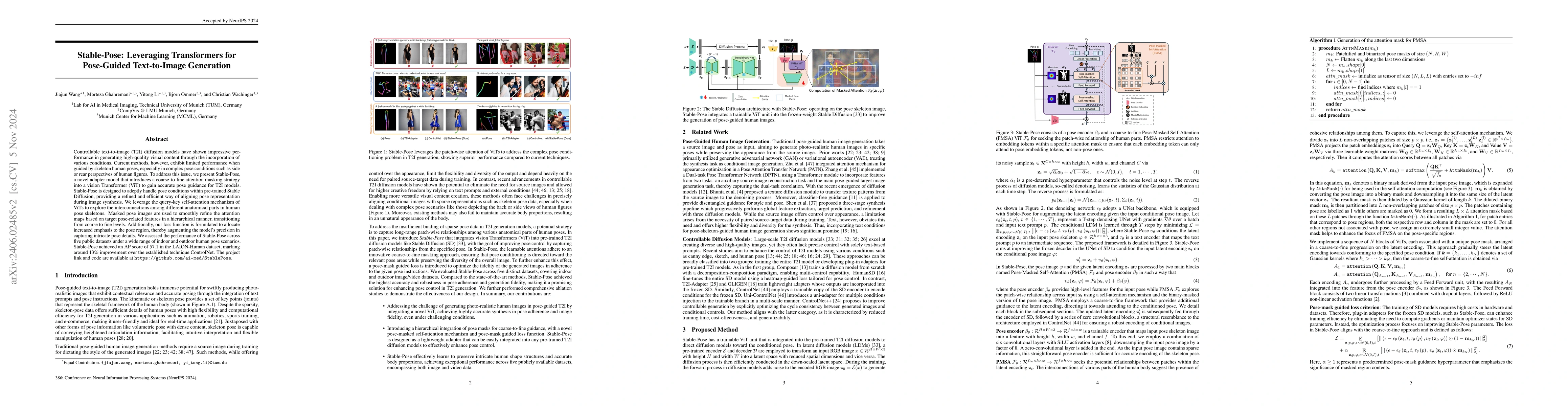 Thumbnail for Stable-Pose: Leveraging Transformers for Pose-Guided Text-to-Image
  Generation