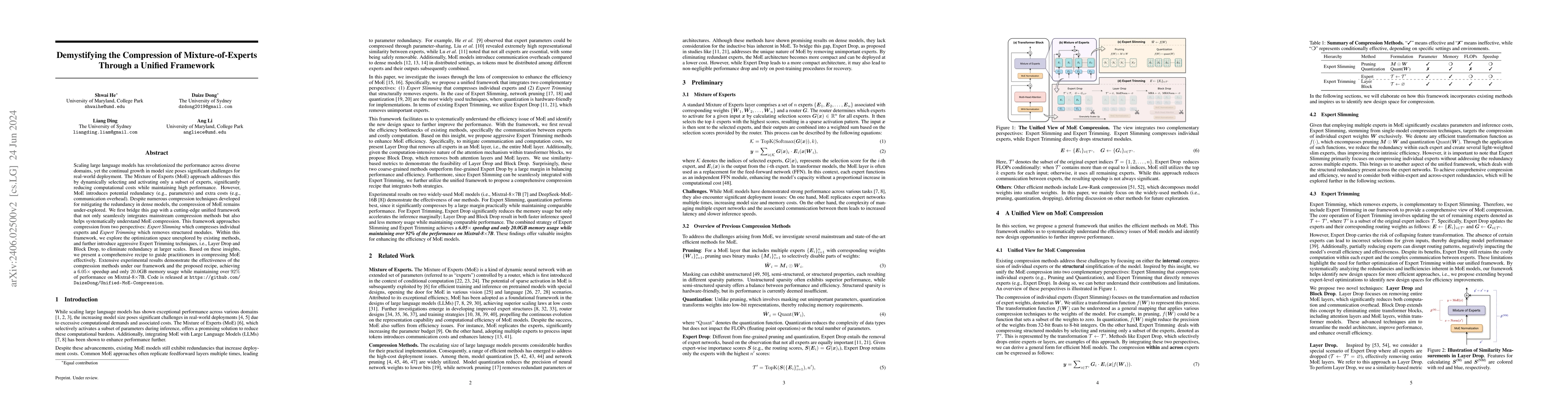 Thumbnail for Demystifying the Compression of Mixture-of-Experts Through a Unified
  Framework