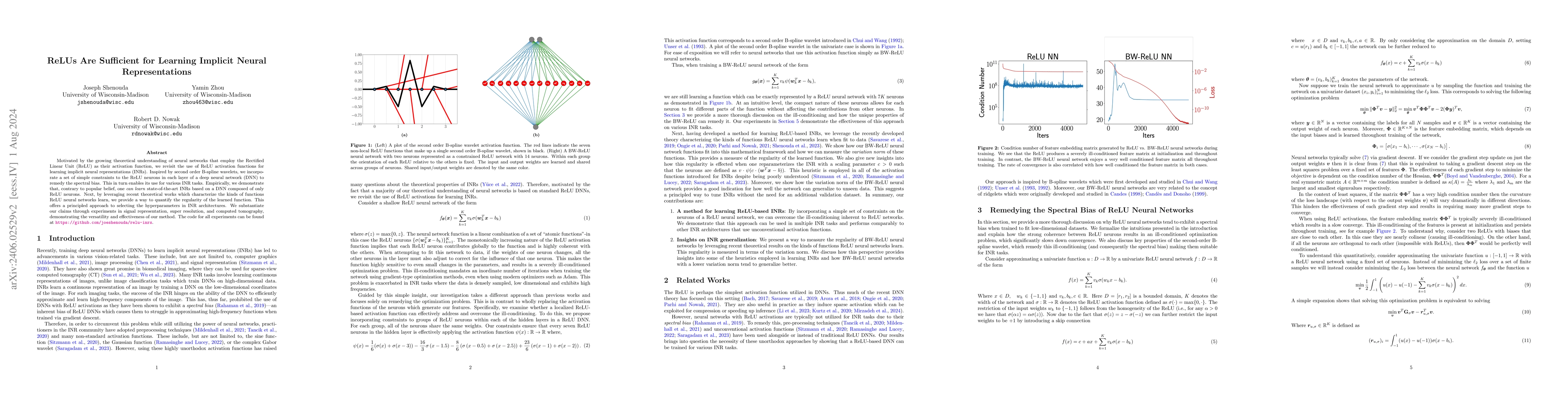 Thumbnail for ReLUs Are Sufficient for Learning Implicit Neural Representations
