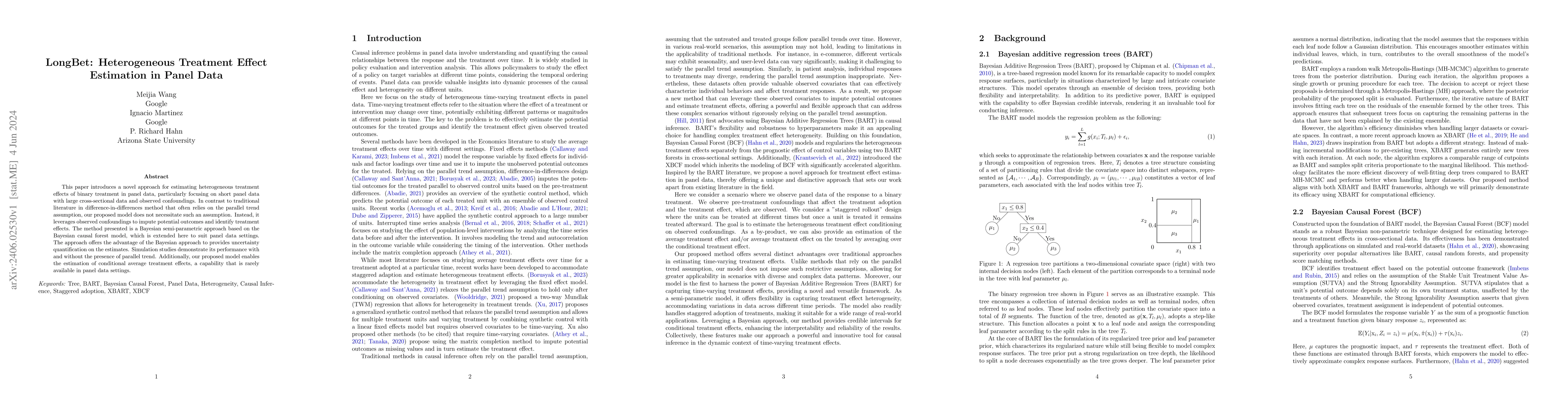 Thumbnail for LongBet: Heterogeneous Treatment Effect Estimation in Panel Data