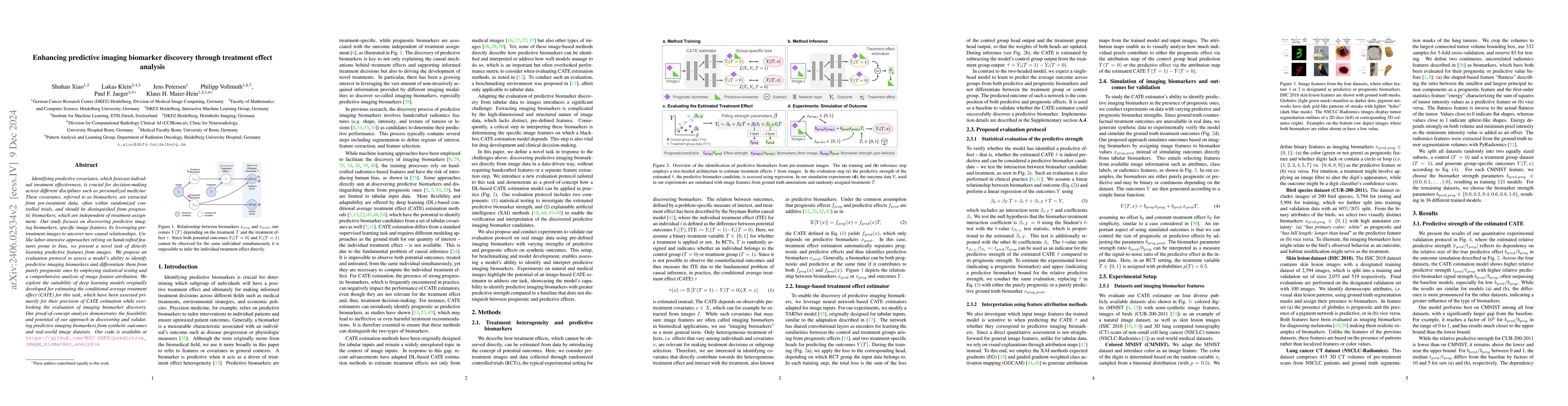 Thumbnail for Enhancing predictive imaging biomarker discovery through treatment
  effect analysis