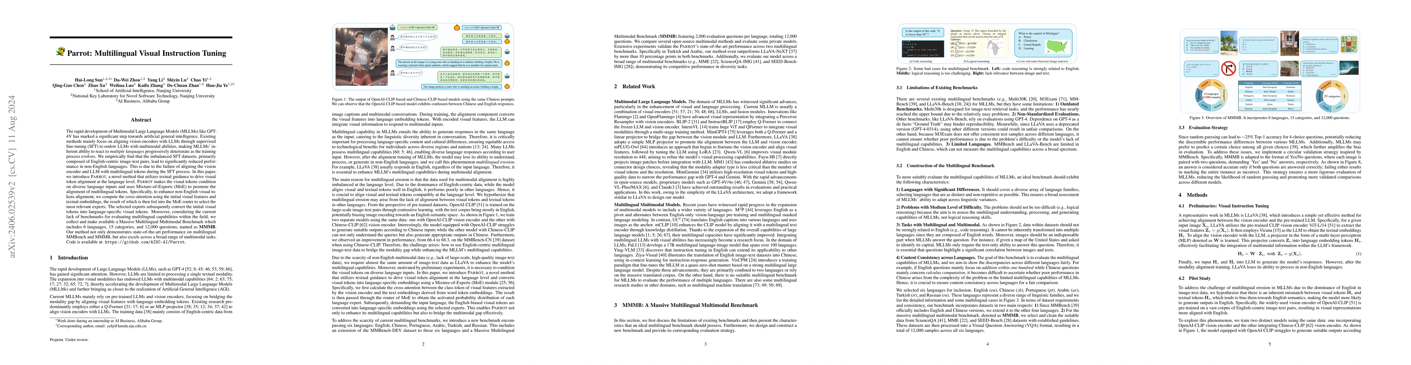 Thumbnail for Parrot: Multilingual Visual Instruction Tuning