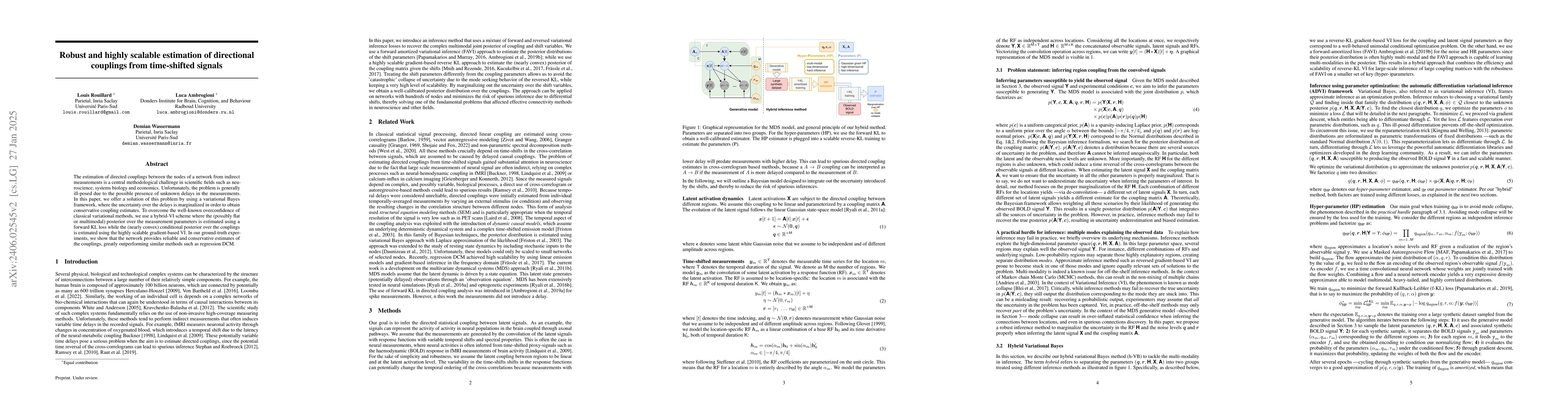 Thumbnail for Robust and highly scalable estimation of directional couplings from
  time-shifted signals