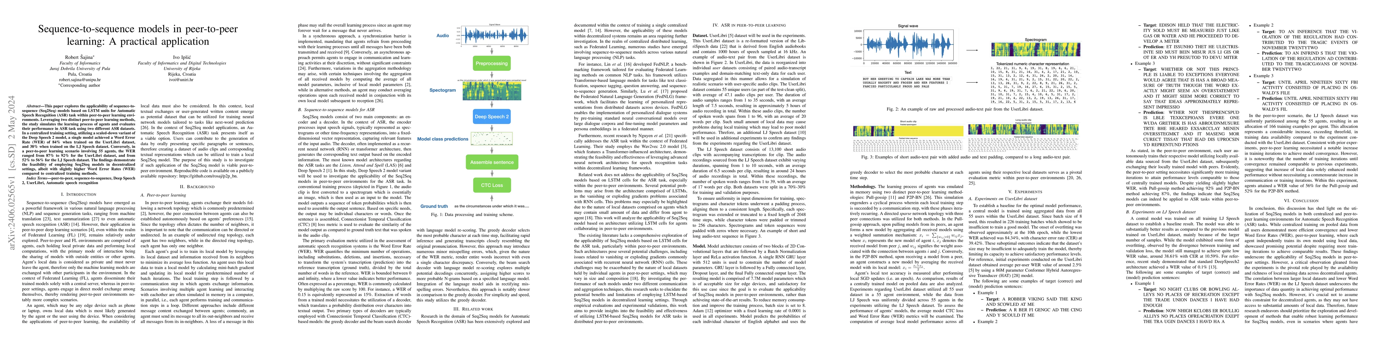 Thumbnail for Sequence-to-sequence models in peer-to-peer learning: A practical
  application