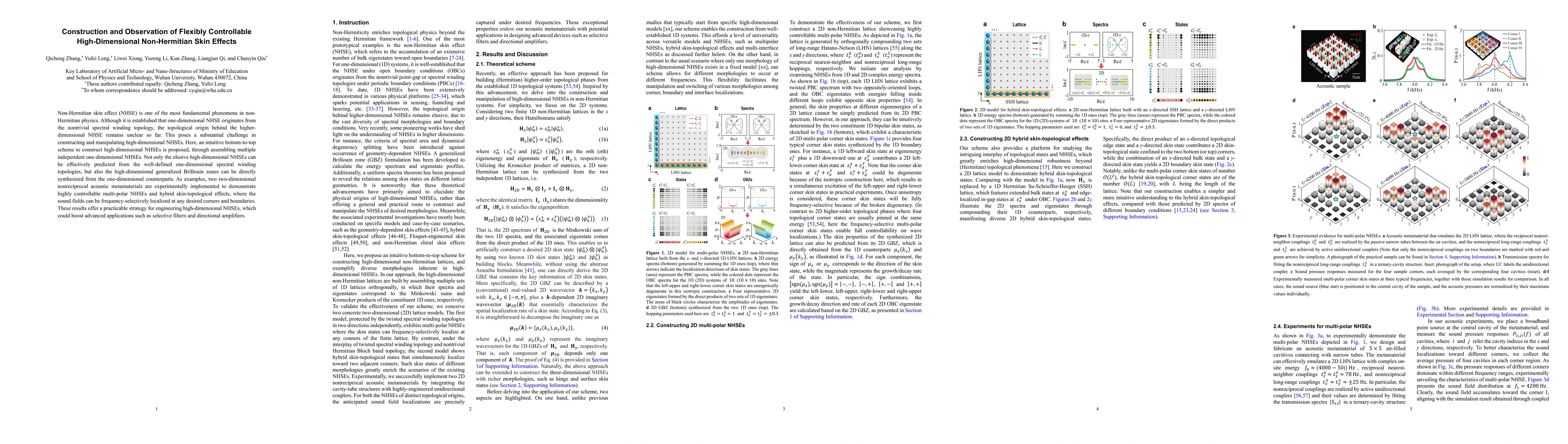 Thumbnail for Construction and Observation of Flexibly Controllable High-Dimensional
  Non-Hermitian Skin Effects