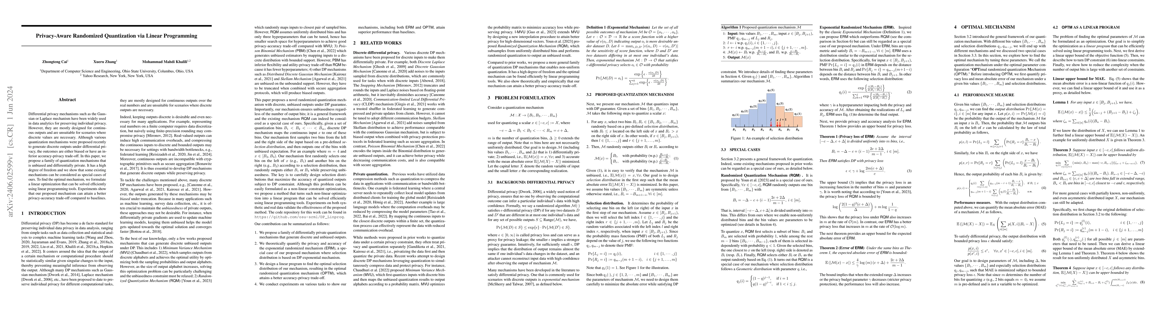 Thumbnail for Privacy-Aware Randomized Quantization via Linear Programming
