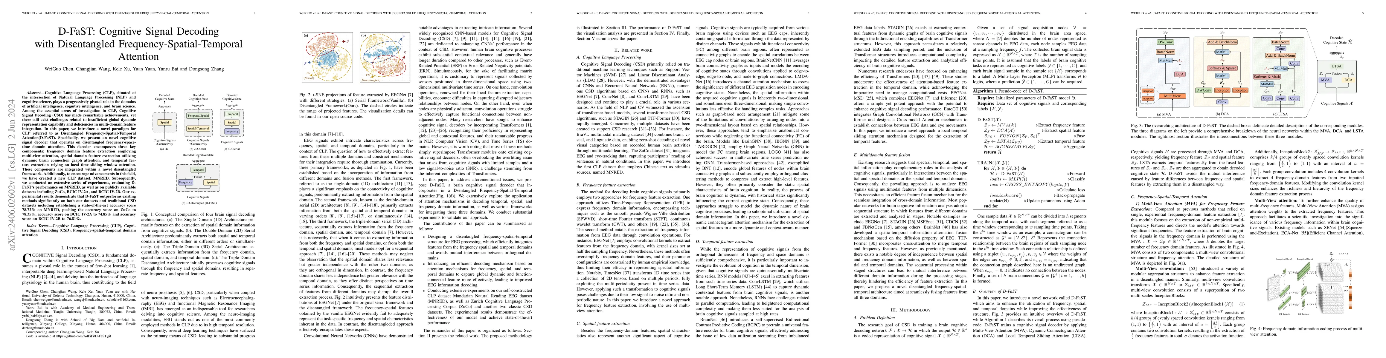 Thumbnail for D-FaST: Cognitive Signal Decoding with Disentangled
  Frequency-Spatial-Temporal Attention