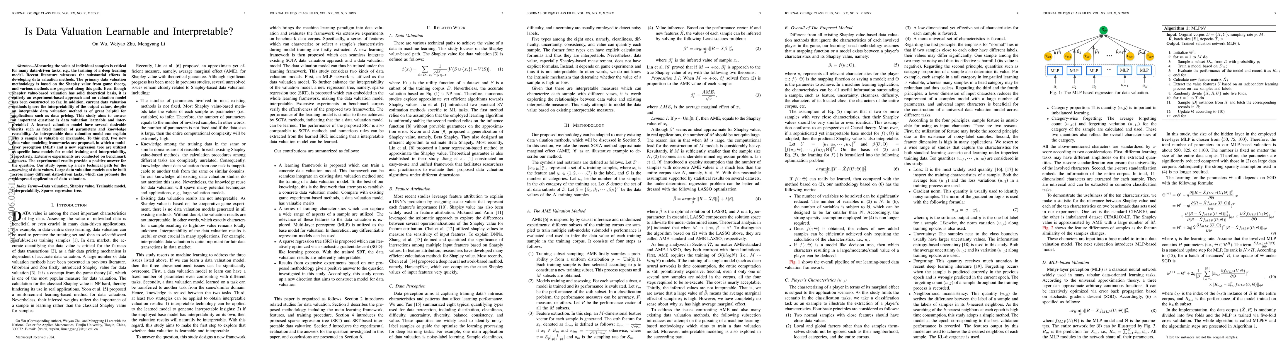 Thumbnail for Is Data Valuation Learnable and Interpretable?