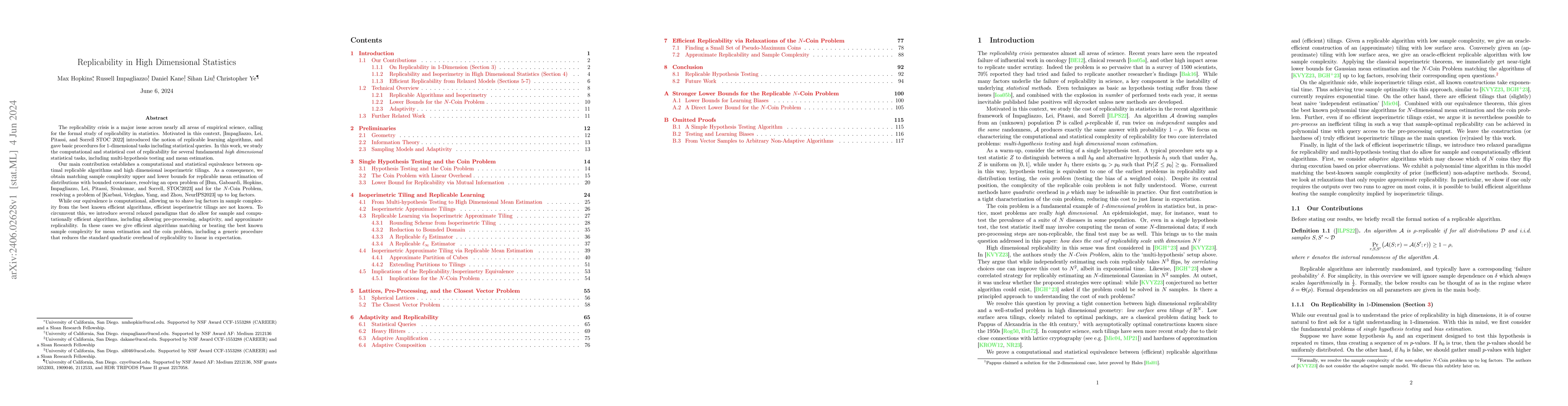 Thumbnail for Replicability in High Dimensional Statistics