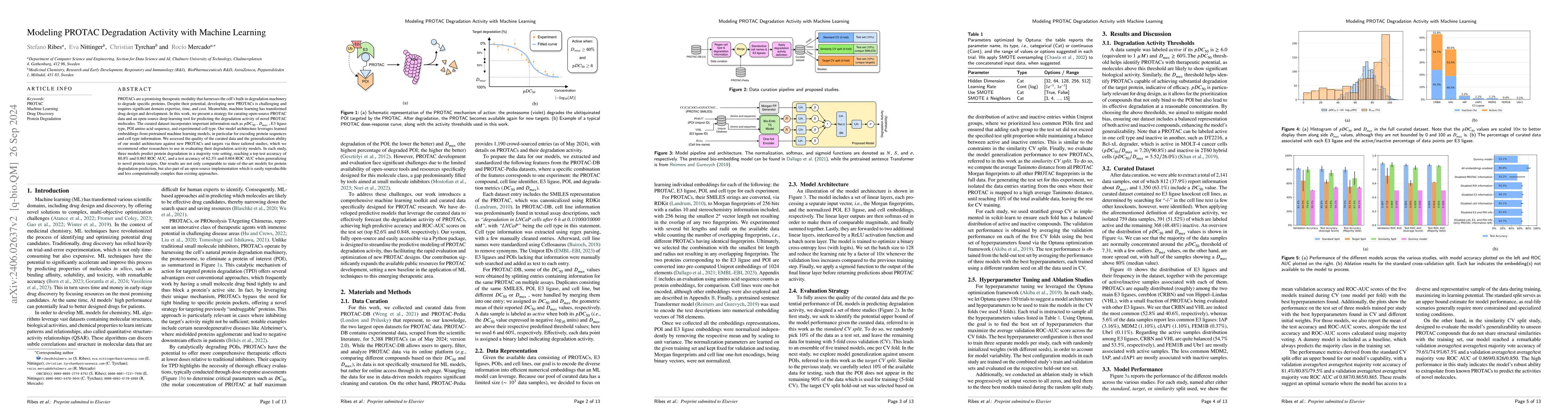 Thumbnail for Modeling PROTAC Degradation Activity with Machine Learning