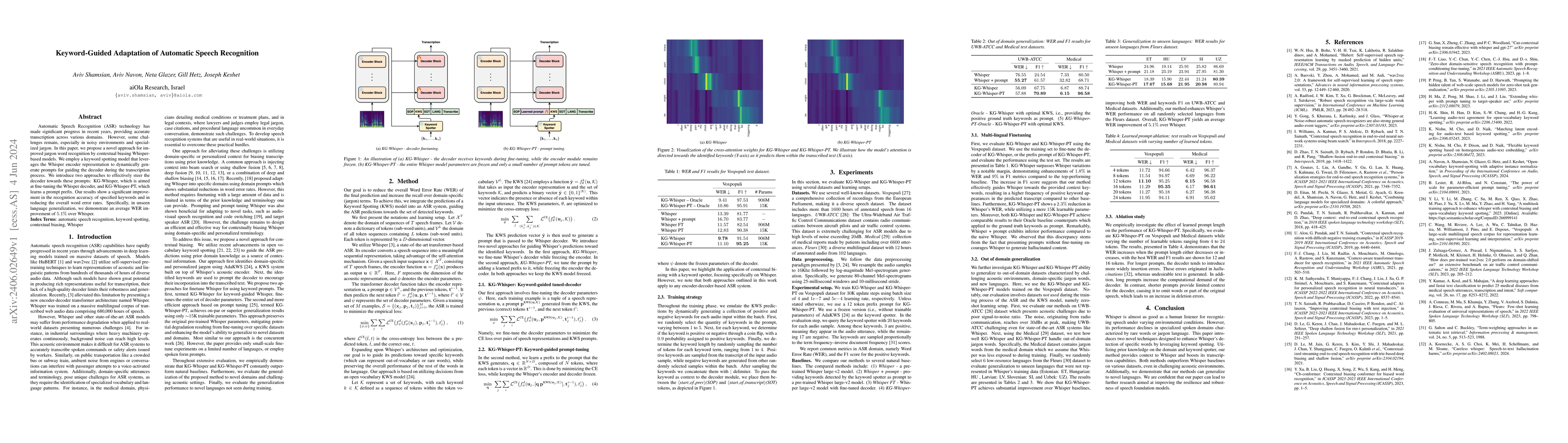 Thumbnail for Keyword-Guided Adaptation of Automatic Speech Recognition