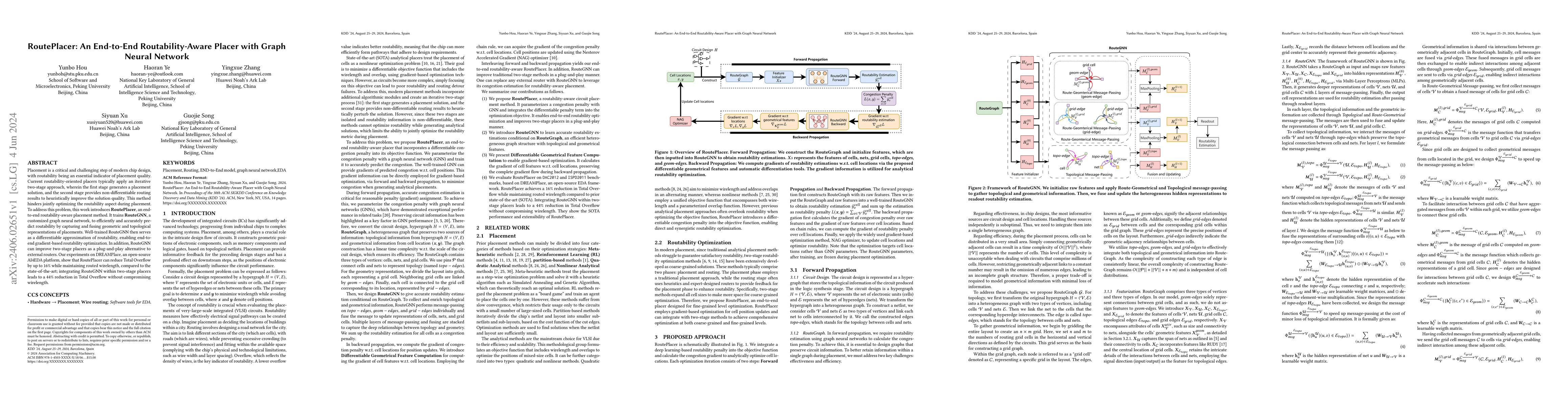 Thumbnail for RoutePlacer: An End-to-End Routability-Aware Placer with Graph Neural
  Network