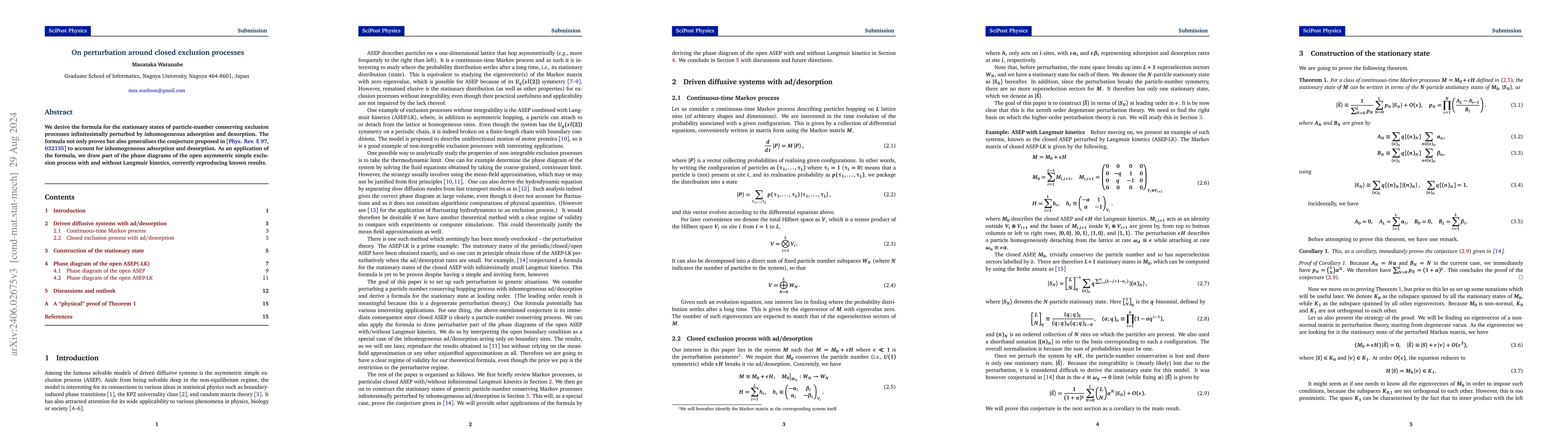 Thumbnail for On perturbation around closed exclusion processes