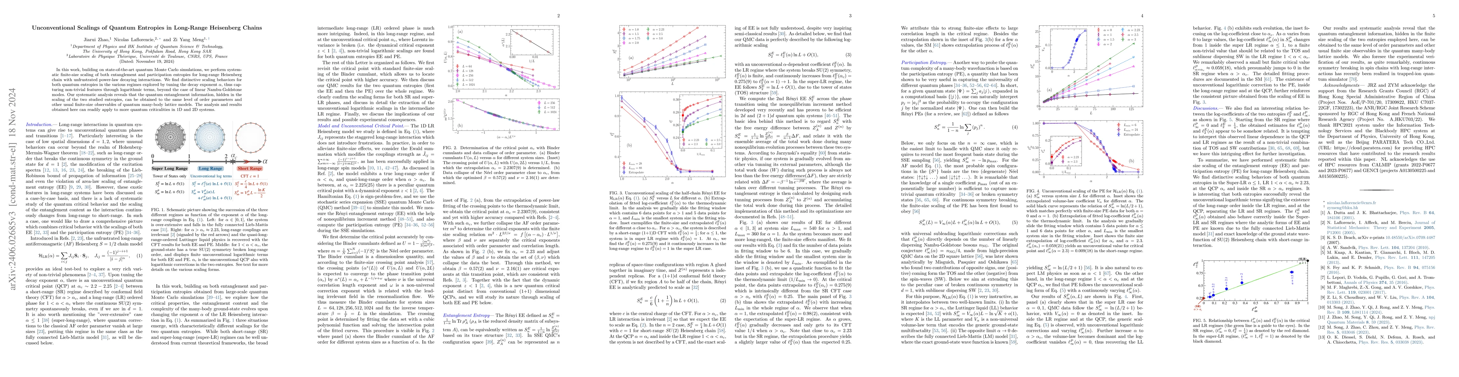Thumbnail for Unconventional Scalings of Quantum Entropies in Long-Range Heisenberg
  Chains