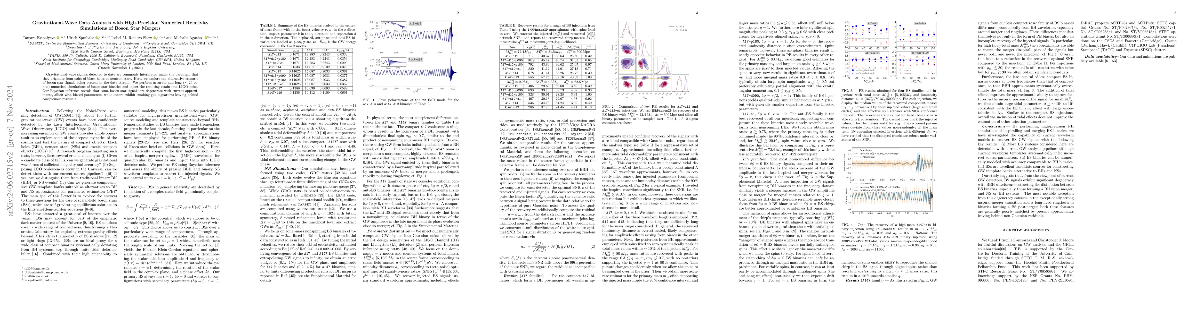 Thumbnail for Gravitational-wave data analysis with high-precision numerical
  relativity simulations of boson star mergers