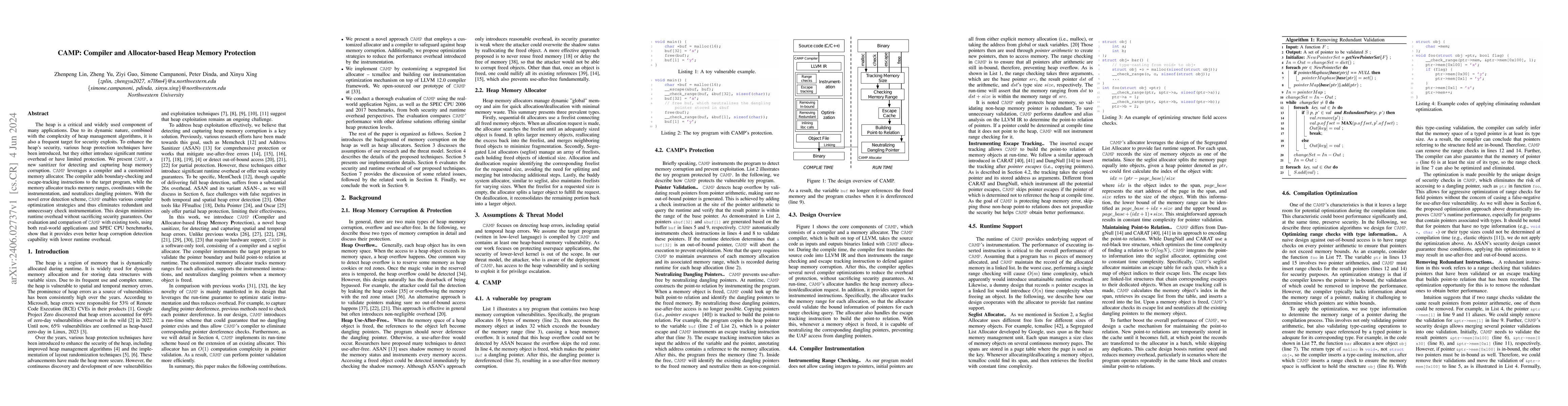 Thumbnail for CAMP: Compiler and Allocator-based Heap Memory Protection