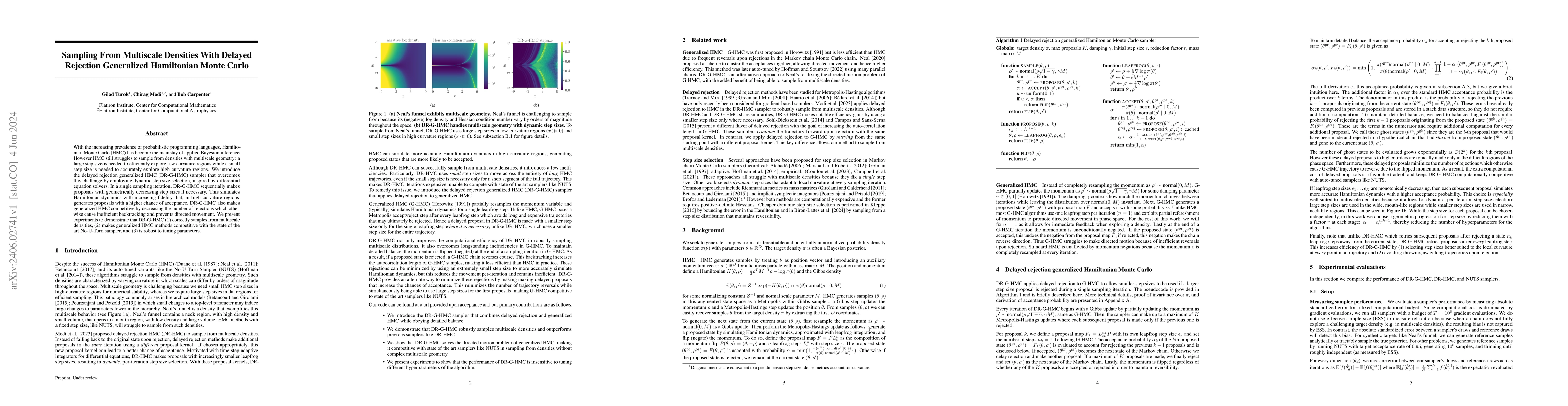 Thumbnail for Sampling From Multiscale Densities With Delayed Rejection Generalized
  Hamiltonian Monte Carlo
