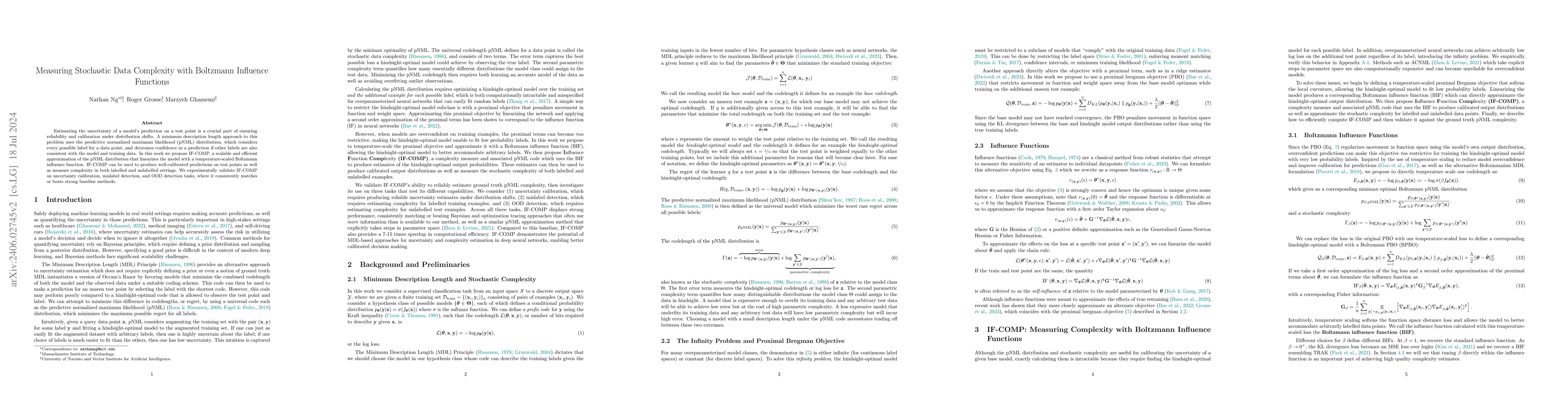 Thumbnail for Measuring Stochastic Data Complexity with Boltzmann Influence Functions