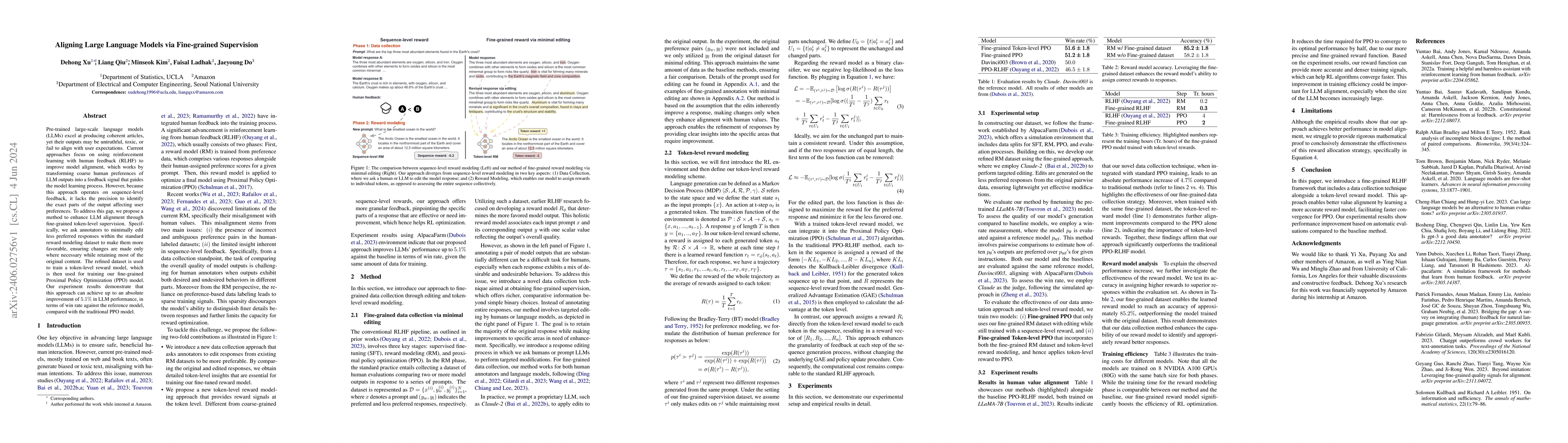 Thumbnail for Aligning Large Language Models via Fine-grained Supervision