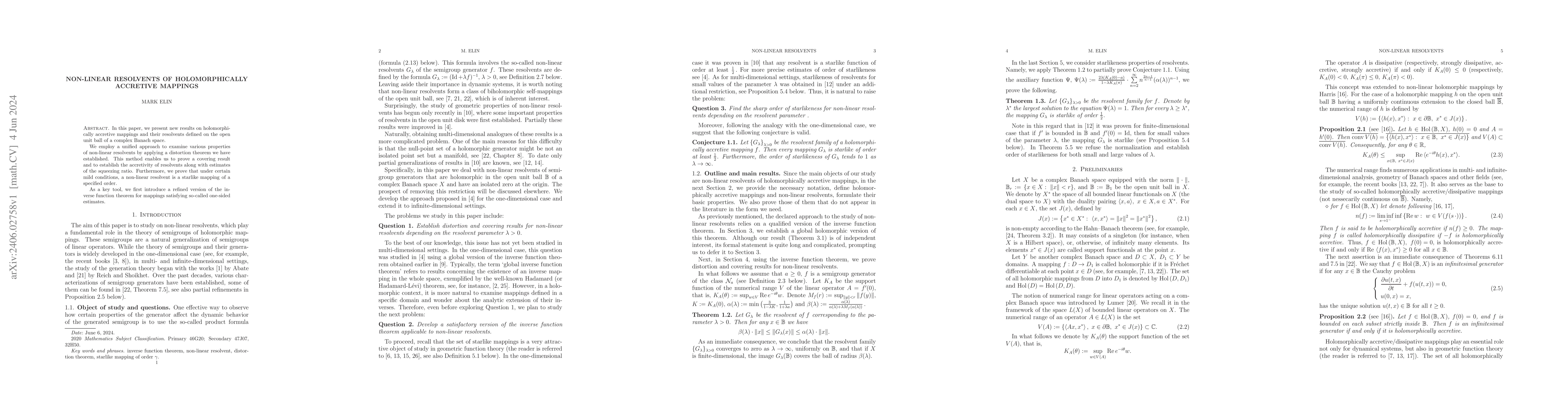 Thumbnail for Non-linear resolvents of holomorphically accretive mappings