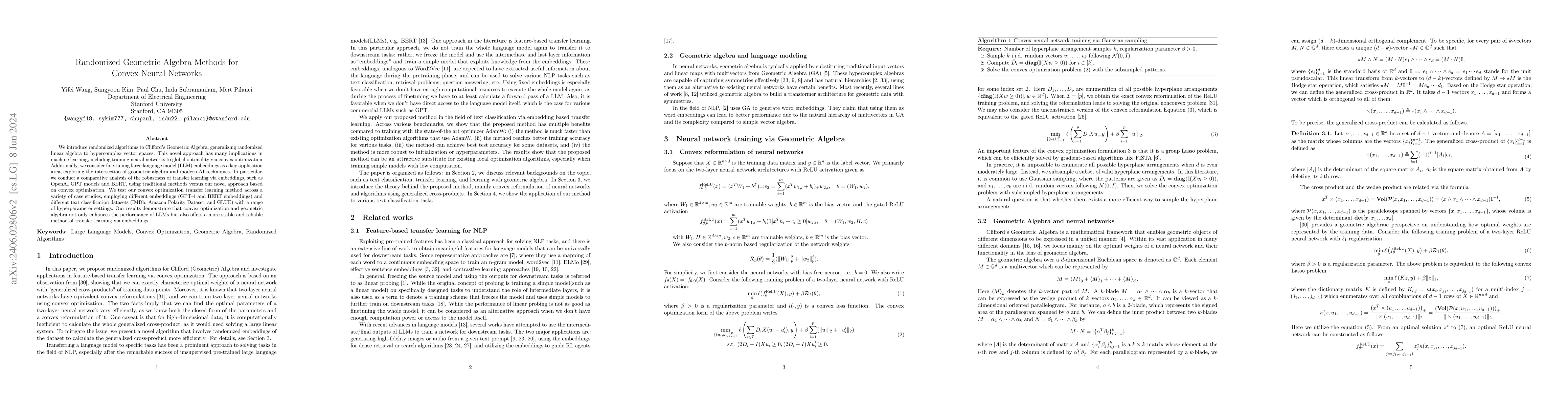 Thumbnail for Randomized Geometric Algebra Methods for Convex Neural Networks