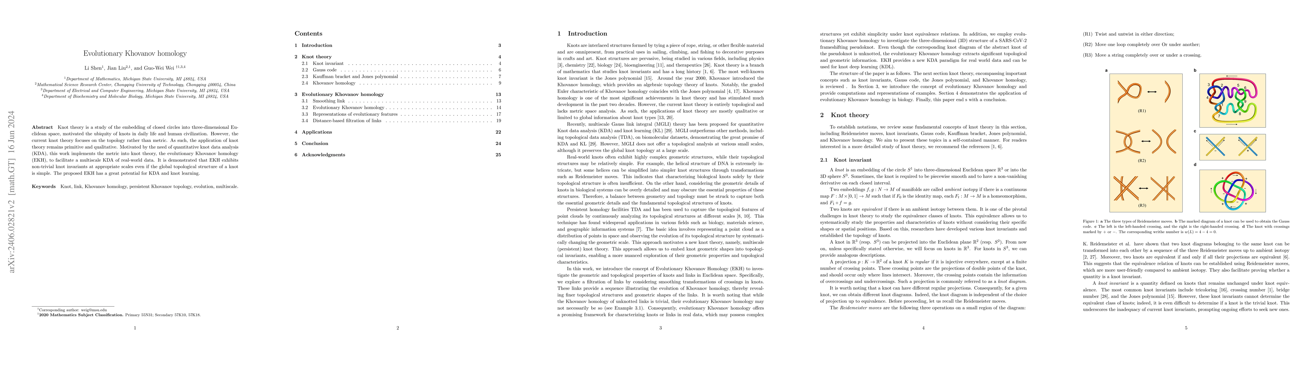 Thumbnail for Evolutionary Khovanov homology