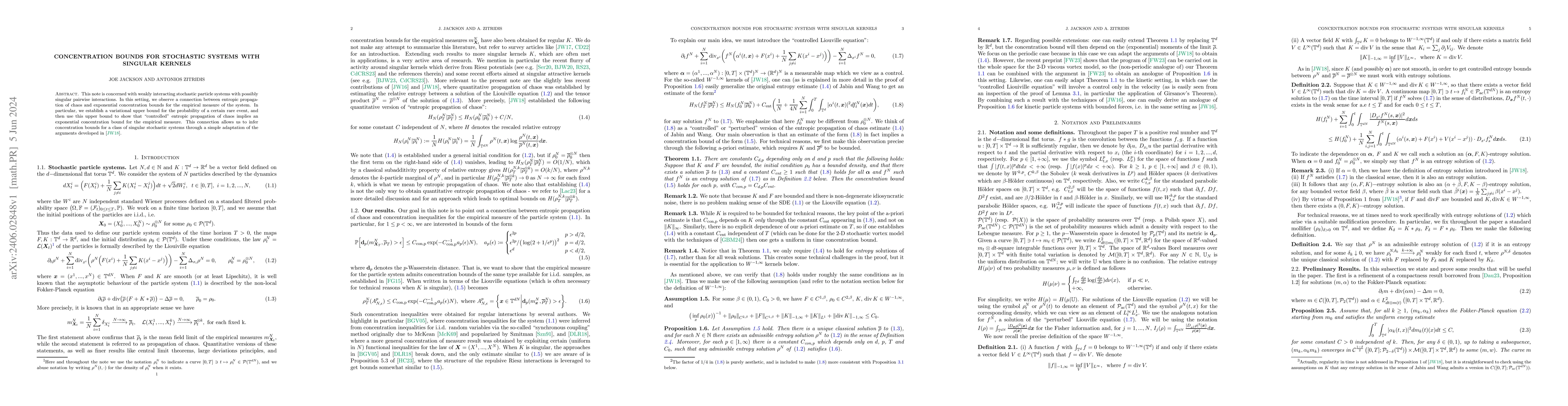 Thumbnail for Concentration bounds for stochastic systems with singular kernels