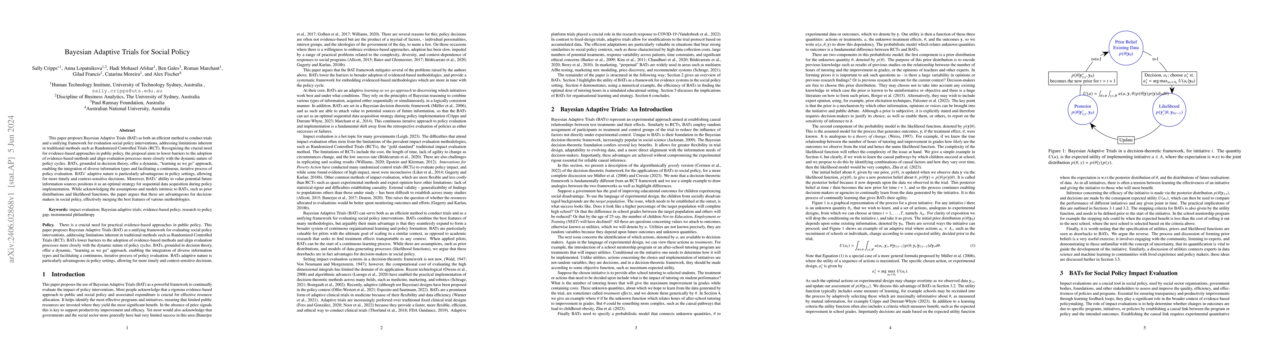Thumbnail for Bayesian Adaptive Trials for Social Policy