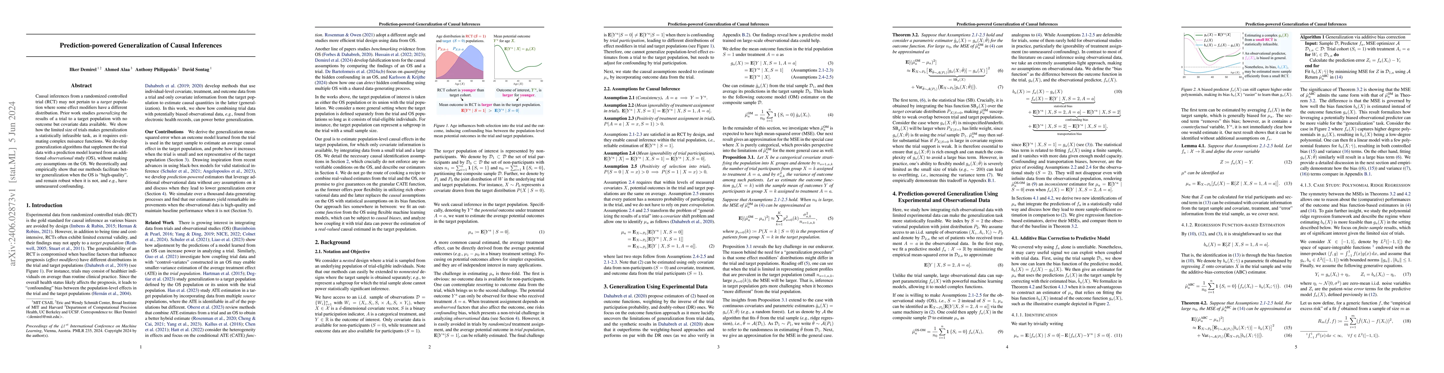 Thumbnail for Prediction-powered Generalization of Causal Inferences