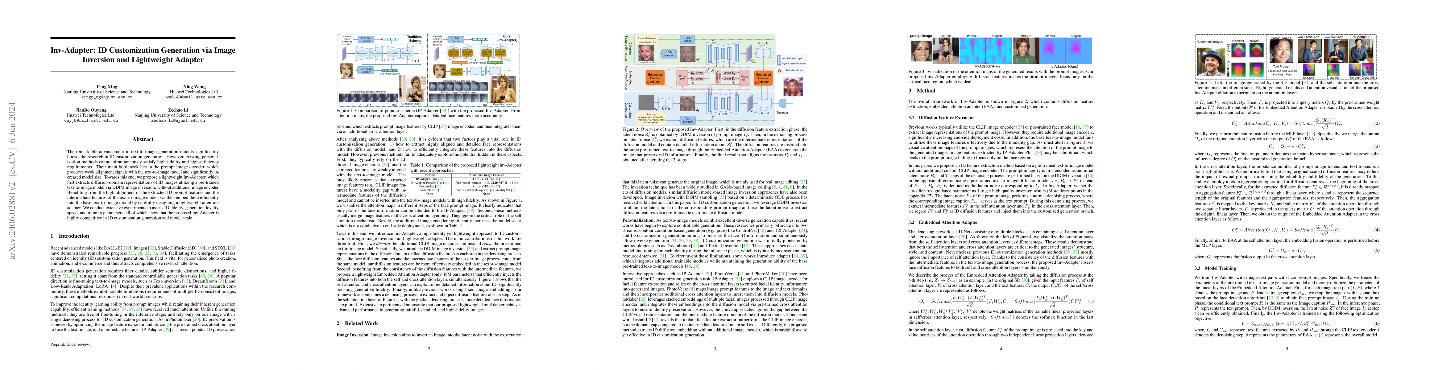 Thumbnail for Inv-Adapter: ID Customization Generation via Image Inversion and
  Lightweight Adapter