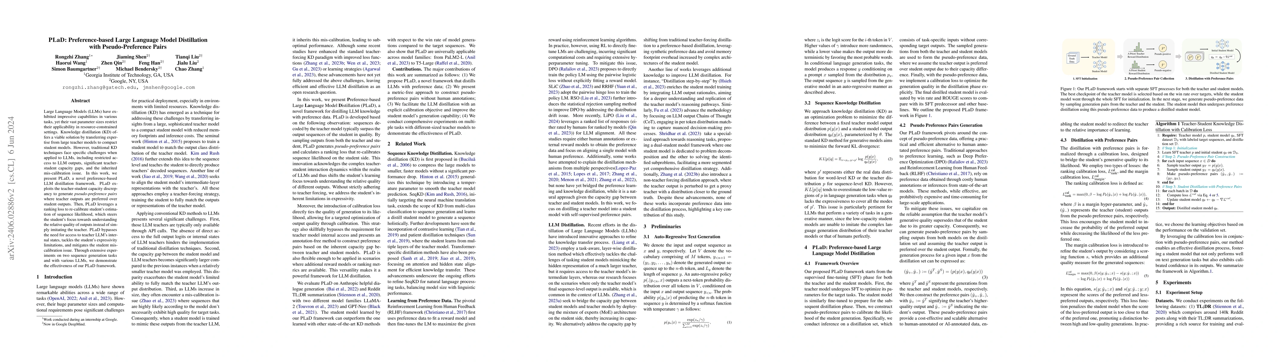 Thumbnail for PLaD: Preference-based Large Language Model Distillation with
  Pseudo-Preference Pairs