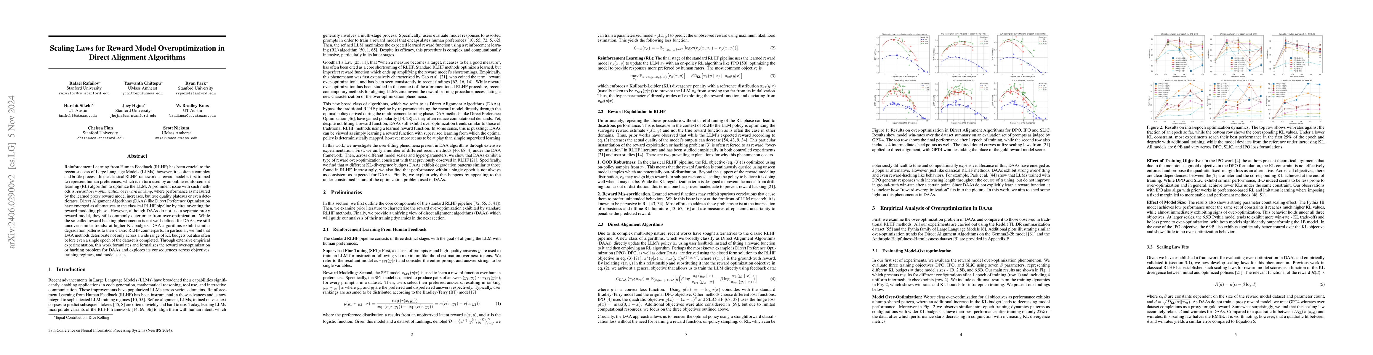 Thumbnail for Scaling Laws for Reward Model Overoptimization in Direct Alignment
  Algorithms