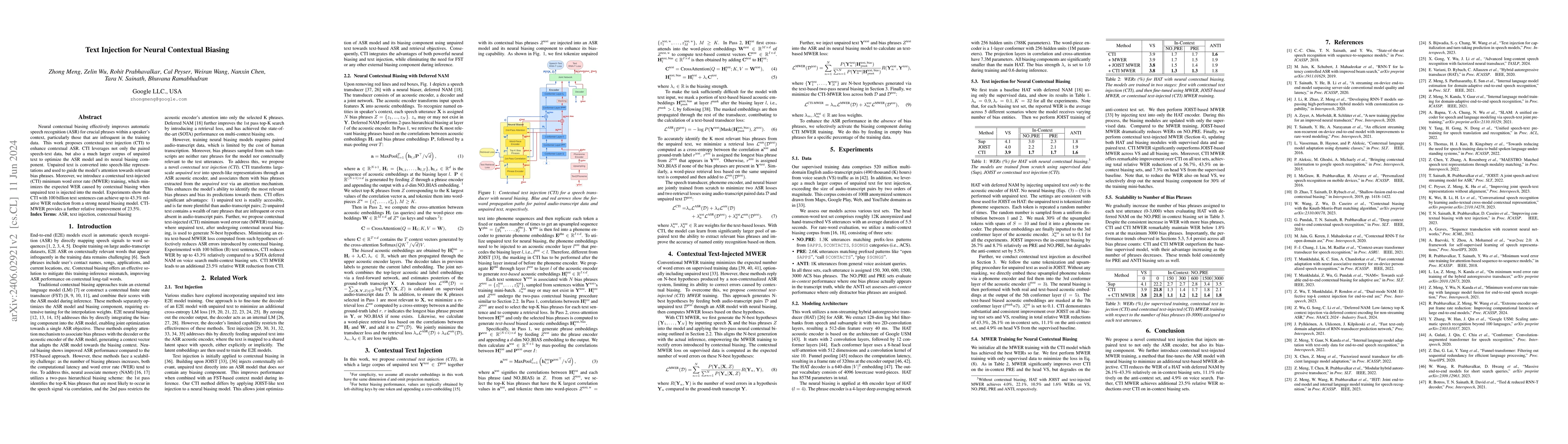 Thumbnail for Text Injection for Neural Contextual Biasing