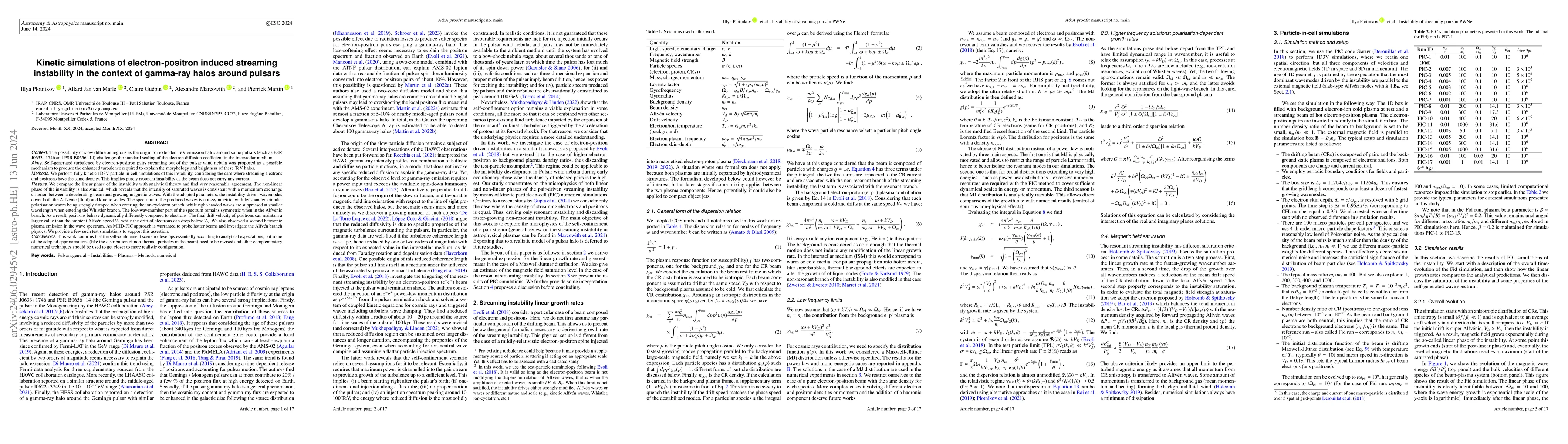 Thumbnail for Kinetic simulations of electron-positron induced streaming instability
  in the context of gamma-ray halos around pulsars