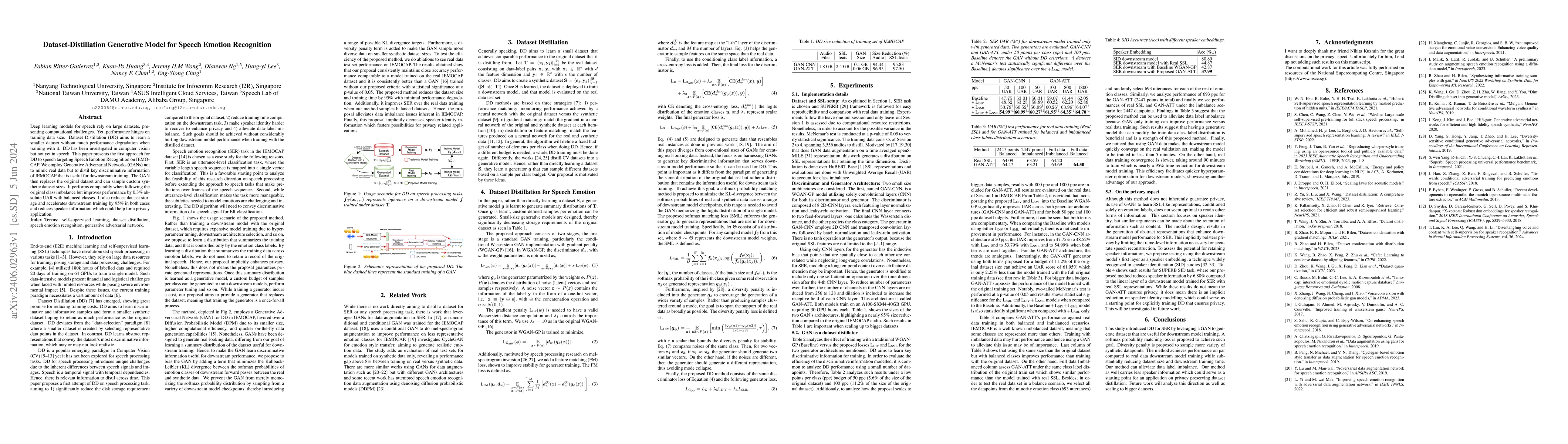 Thumbnail for Dataset-Distillation Generative Model for Speech Emotion Recognition