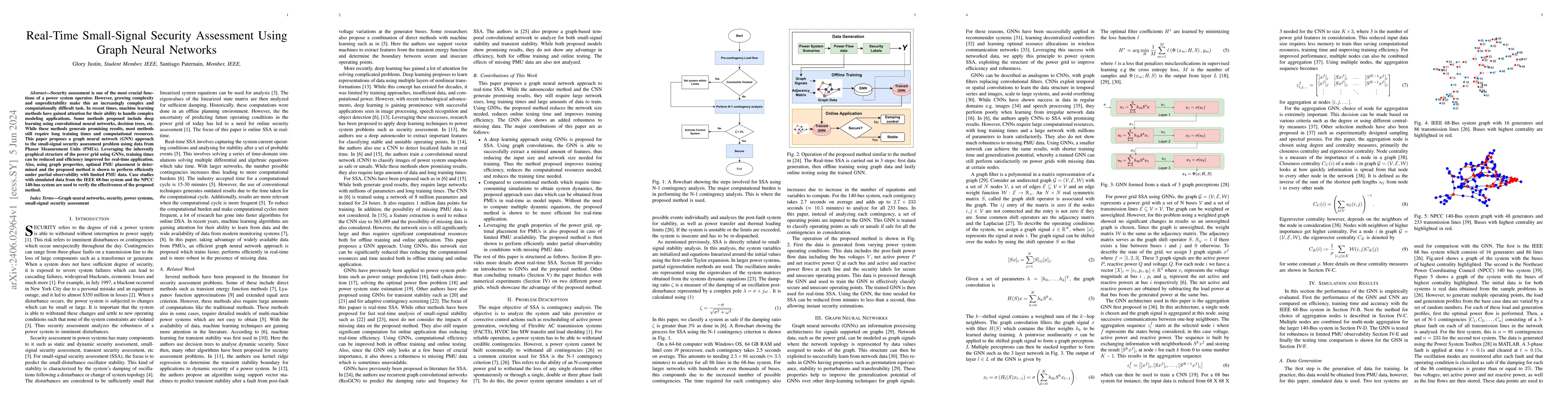Thumbnail for Real-Time Small-Signal Security Assessment Using Graph Neural Networks