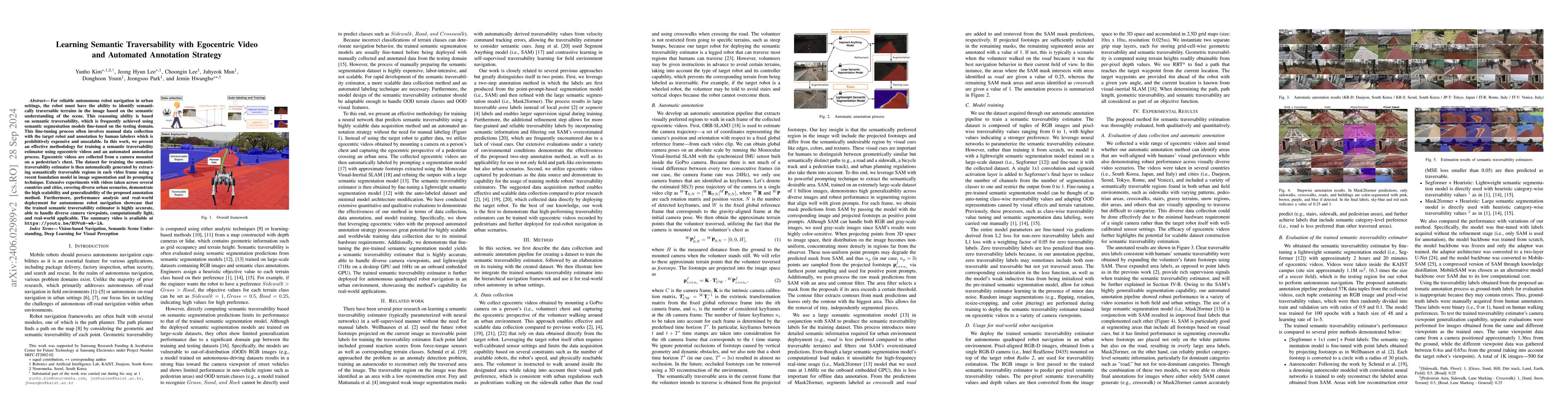 Thumbnail for Learning Semantic Traversability with Egocentric Video and Automated
  Annotation Strategy