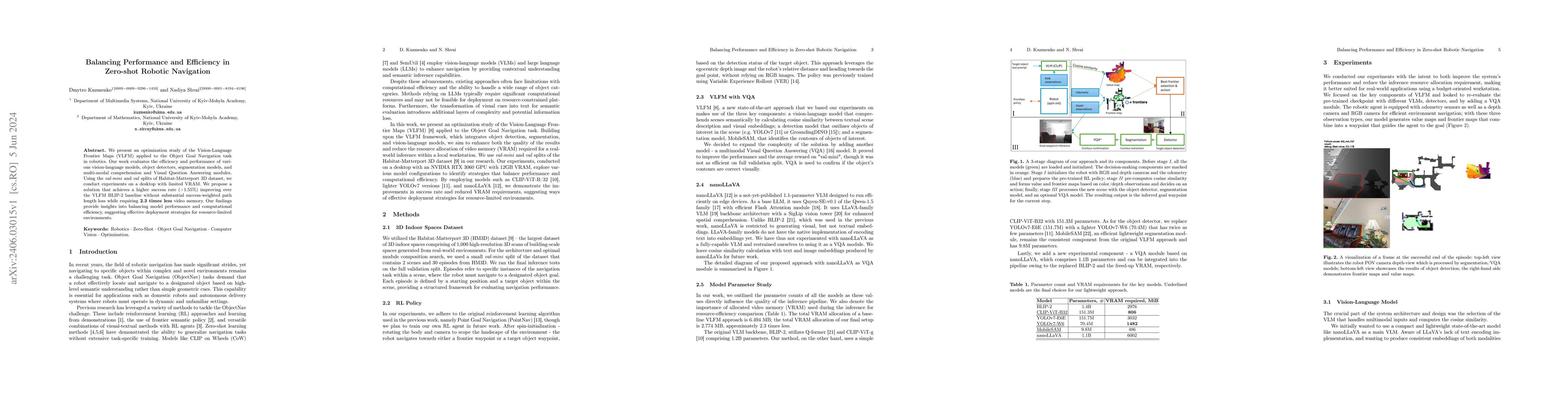 Thumbnail for Balancing Performance and Efficiency in Zero-shot Robotic Navigation