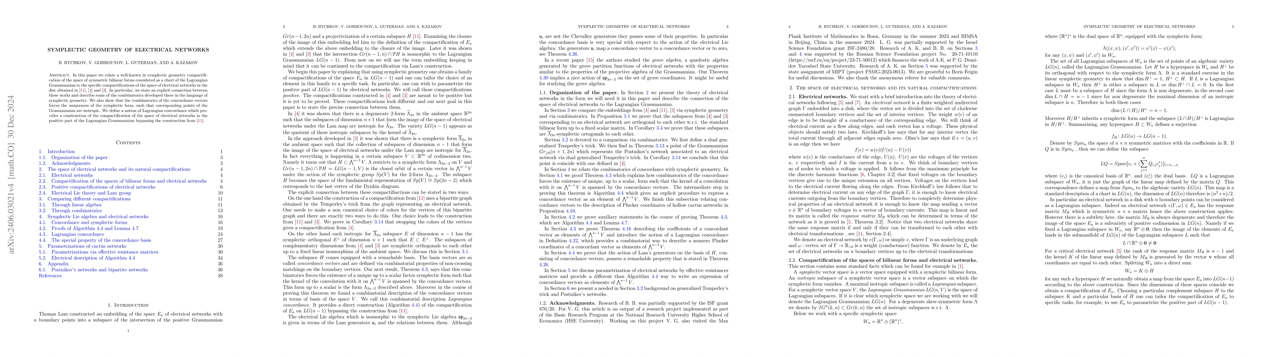 Thumbnail for Symplectic geometry of electrical networks