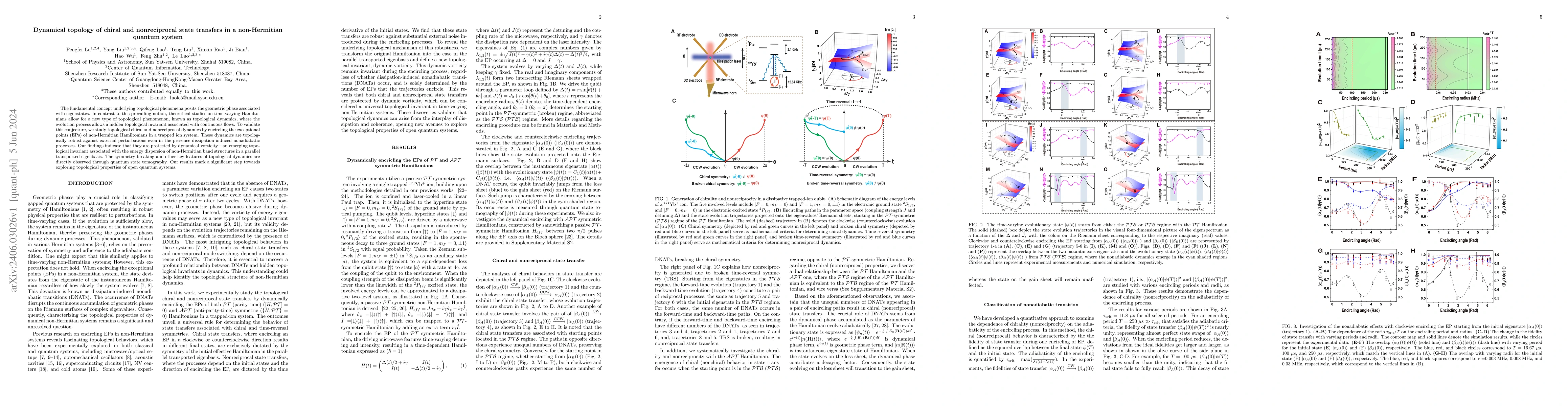 Thumbnail for Dynamical topology of chiral and nonreciprocal state transfers in a
  non-Hermitian quantum system