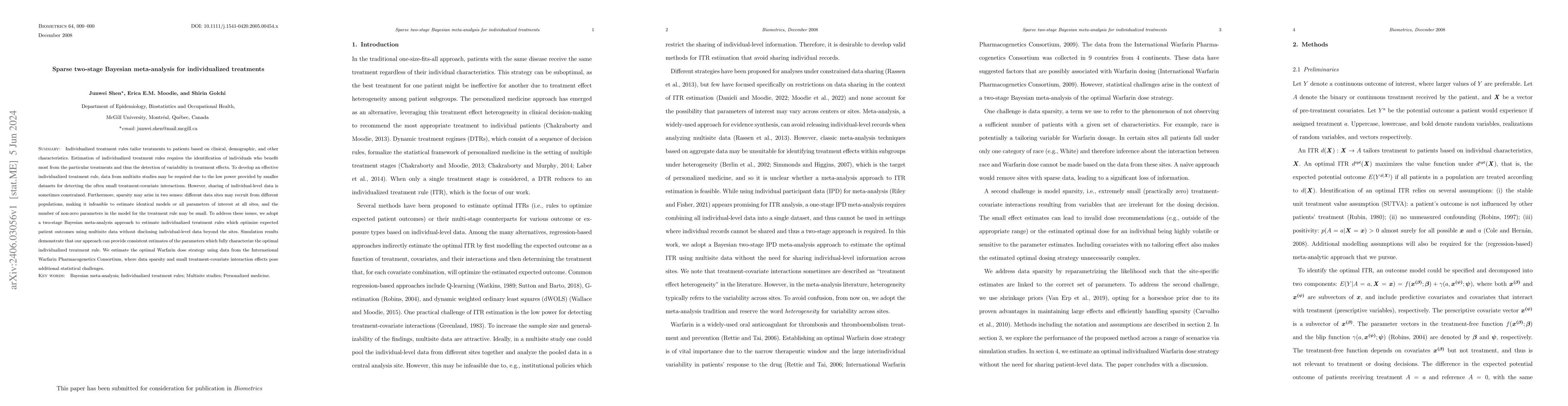 Thumbnail for Sparse two-stage Bayesian meta-analysis for individualized treatments