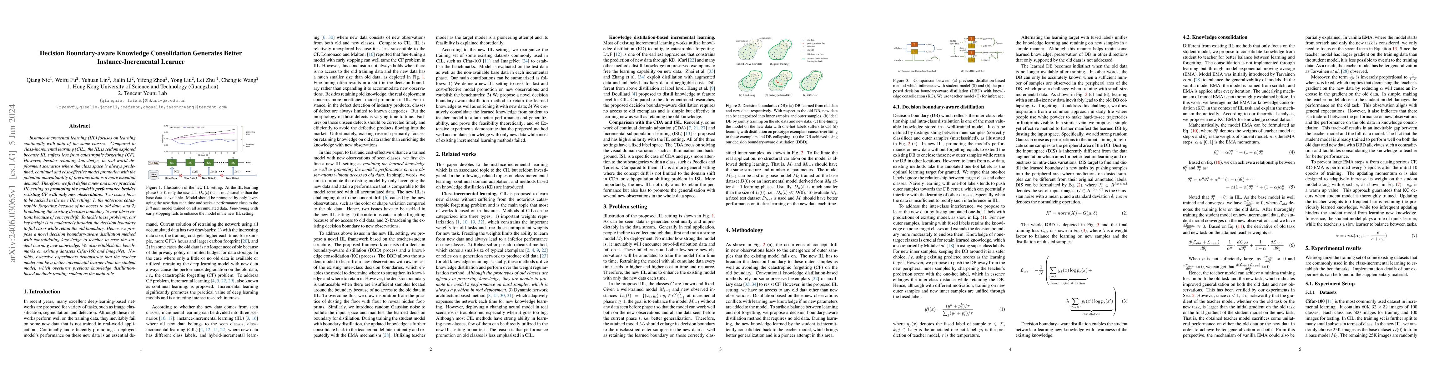Thumbnail for Decision Boundary-aware Knowledge Consolidation Generates Better
  Instance-Incremental Learner
