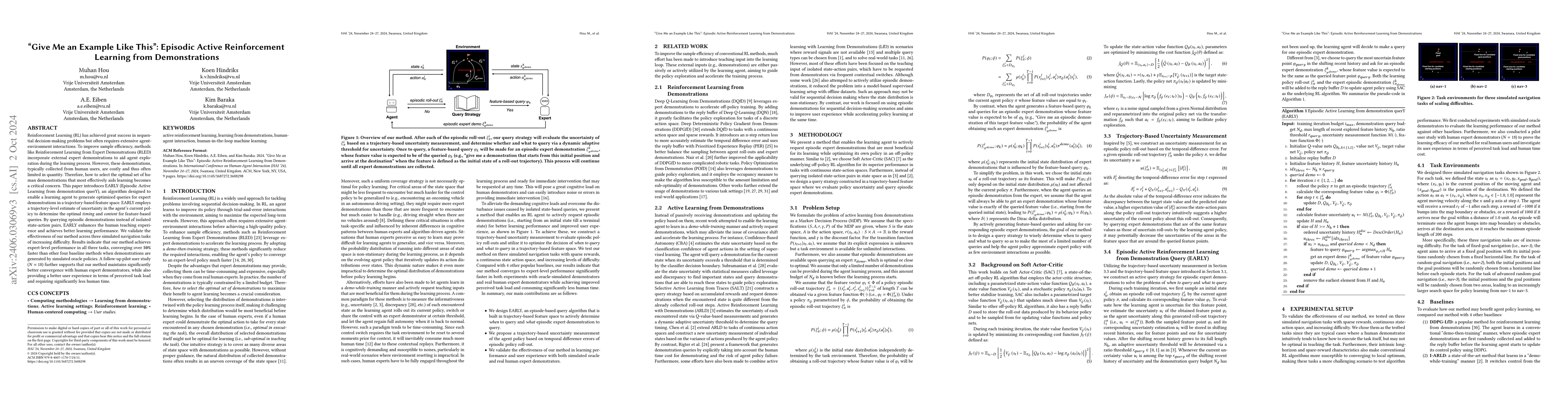Thumbnail for "Give Me an Example Like This": Episodic Active Reinforcement Learning
  from Demonstrations